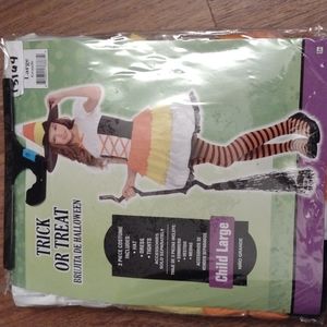 Halloween costume child size 12-14 Candy corn witch